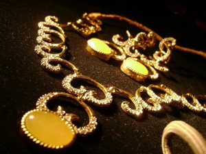 Jewellery set studded with zircon and aqeeq 0131 300x225 
