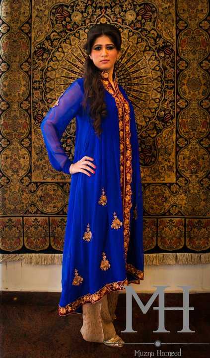 Royal Blue Dress by Muzna Hameed 004 
