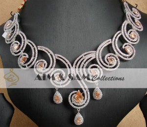 Zircon Studded Necklace by AIM Couture 300x260 