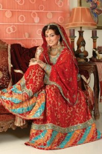 latest red color Bridal dress 199x300 