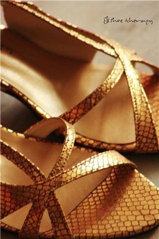 Gold Snake Heel at Shoe Therapy 007 