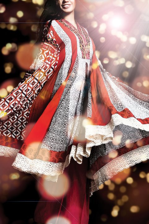 Red Frock by Ishaq and Zulikhas 001 
