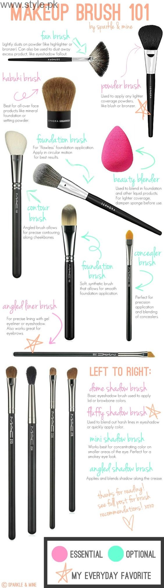 Basic Makeup Brushes Guide For Beginners Style Pk