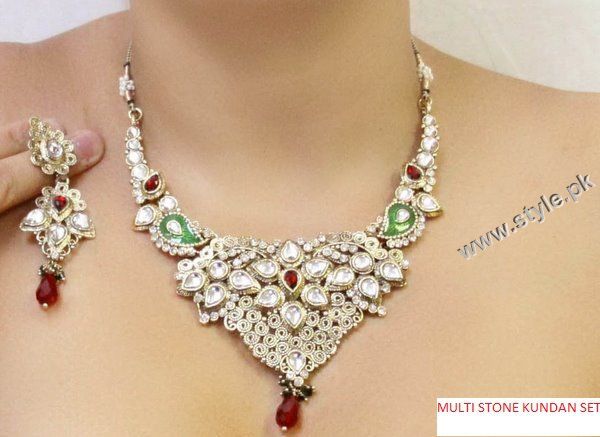 American Diamond and Kundan Necklace Sets For Women by India Jewels