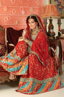 latest red color Bridal dress