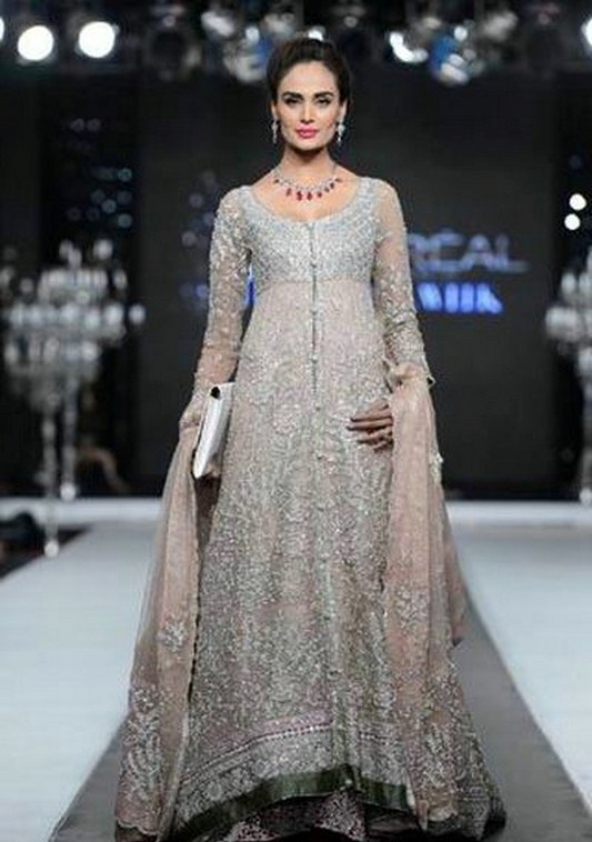 Trend Of Grey Bridal Dresses 2014 For Walima Function 004
