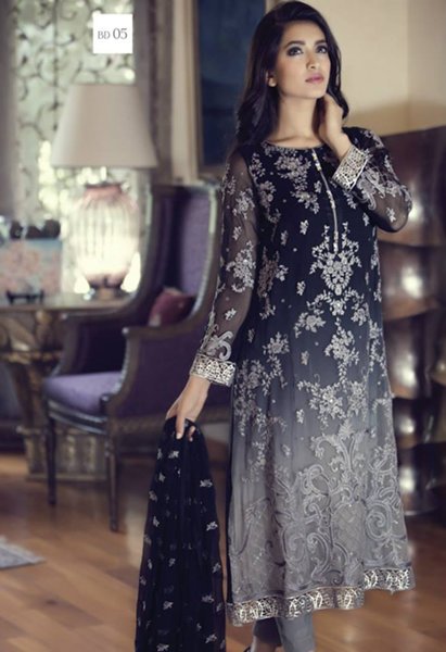 Maria B Embroidered Chiffon Collection 2015 For Women0010