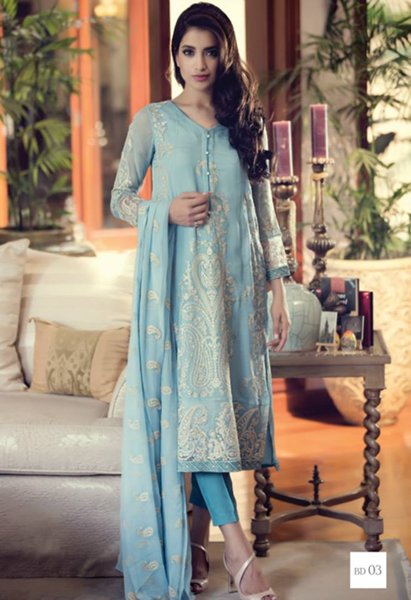 Maria B Embroidered Chiffon Collection 2015 For Women