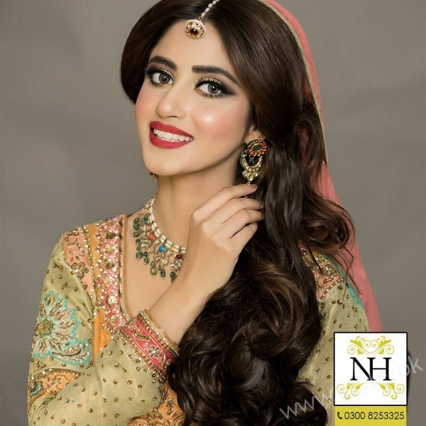 Sajal Ali Bridal Photoshoot For Nadia Hussain Salon