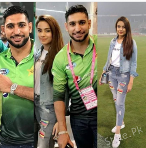 Amir Khan Was Spotted With Alyzeh Gabol During PakvsSL Match