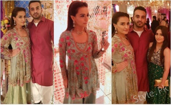 Momal Sheikh With Her Husband At A Friend’s Mehndi