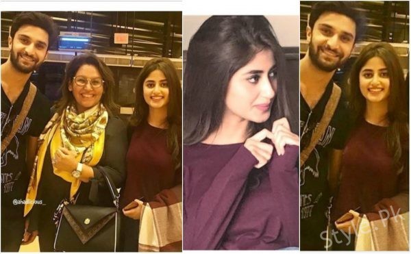 Sajal Aly And Ahad Raza Mir Spotted In Lahore