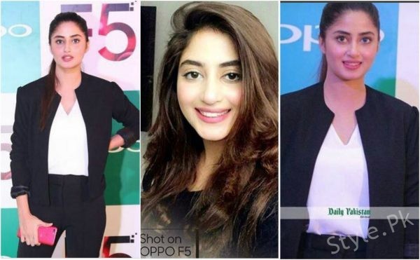 Sajal Aly At The Launch Of Oppo F5 In Lahore