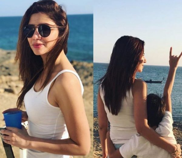 See Mahira Khan spent Quality Time with her Son at Beach (1)