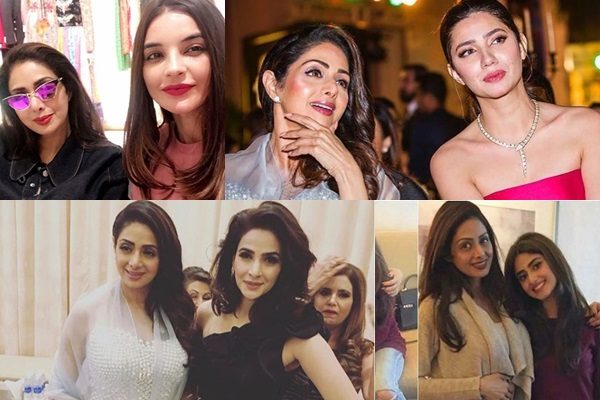 See Pakistani Celebrities Share their pictures with Late Sri Devi