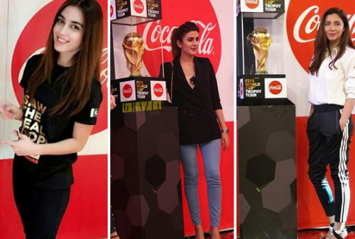 Pakistani Celebrities Welcomes FIFA World Cup Trophy