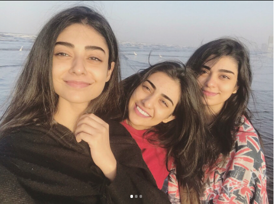 Sarah Khan with her Sisters Noor Khan and Aisha Khan