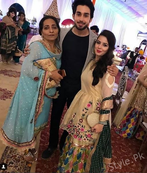 See Bilal Abbas with his Sister and Mother at a Wedding