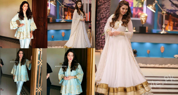 Gorgeous Ayeza Khan On Set Of Upcoming Eid Show