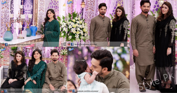 Nouman Habib With His Wife And Daughter In Sanam Baloch Show