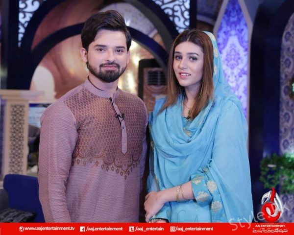 See Noman Habib with his Wife in Ramzan Transmission