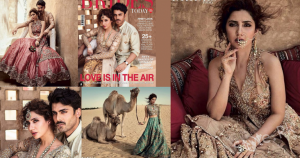 Beautiful Bridal Shoot Of Mahira Khan And Fawad Khan For Indian Magazine